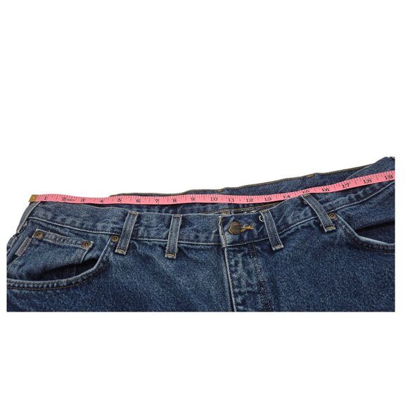 Carhartt B172 DST Jeans Mens 44x30 Blue Flannel Lined Relaxed Fit Workwear - Picture 5 of 10